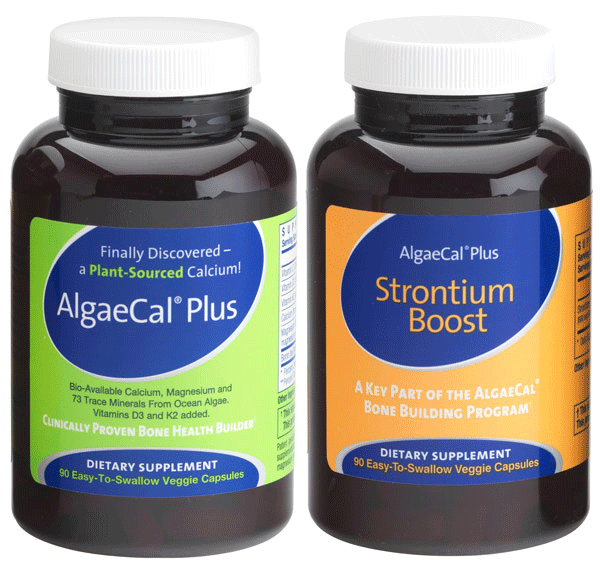 AlgaeCal Plus and Strontium Boost, Clinically Proven to Grow Bone