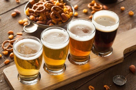 Beer flight with nuts - Alcohol osteoporosis