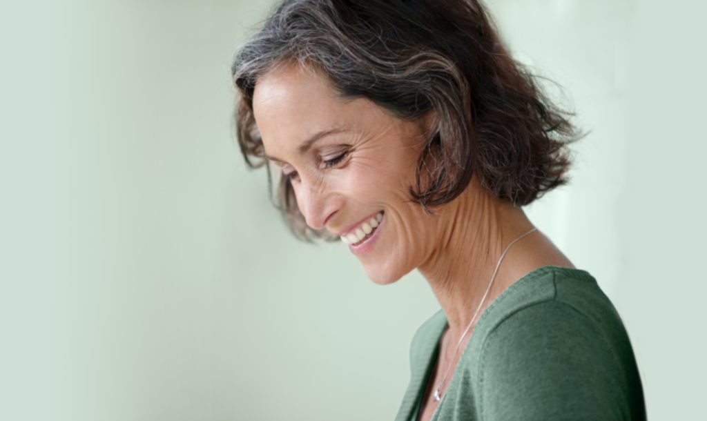Woman wearing green