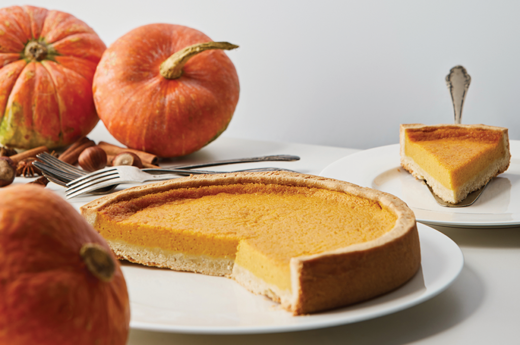 festive pumpkin pie