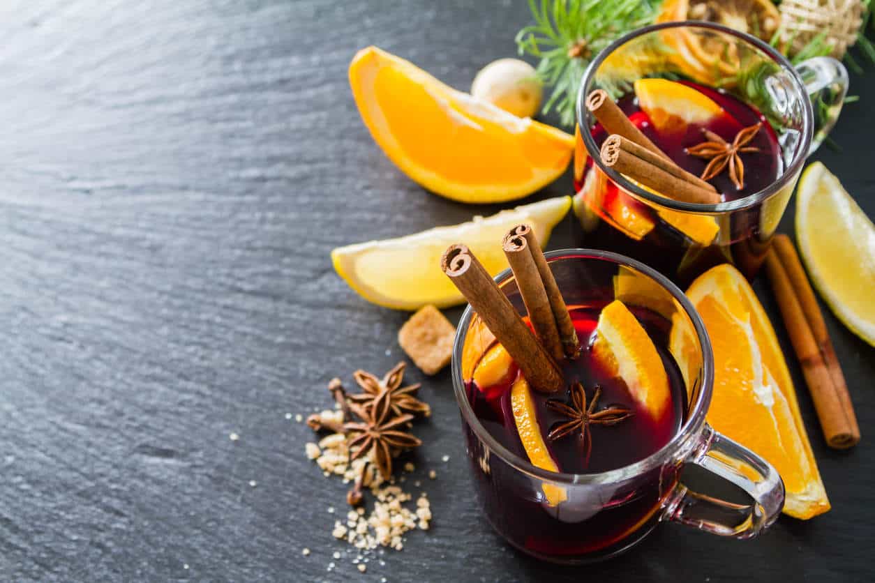 Mulled wine with spices