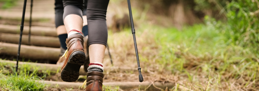Ladies hiking