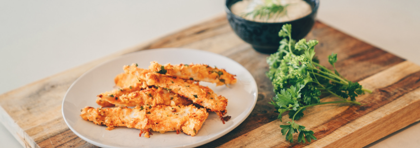 Crispy chicken fingers