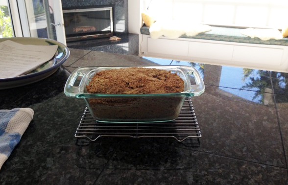 Finished loaf on cooling rack
