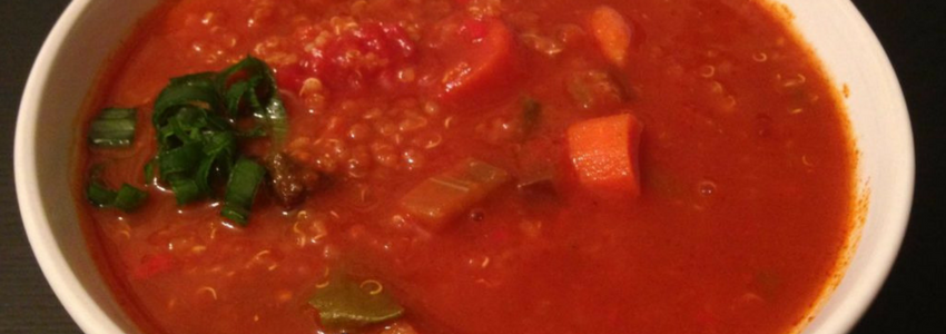 Tomato soup with quinoa
